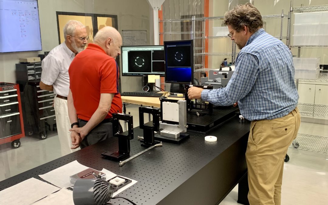Jim Wyant, the father of CGH optical testing, visits AOM