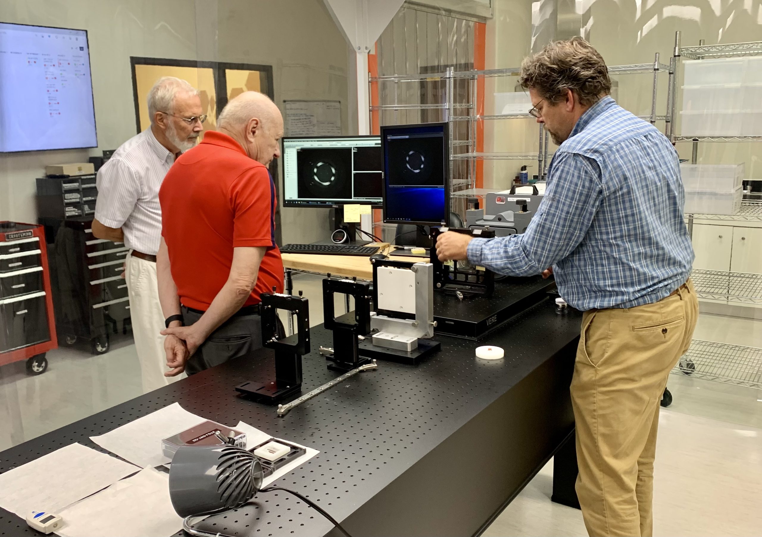 Jim Wyant, the father of CGH optical testing, visits AOM